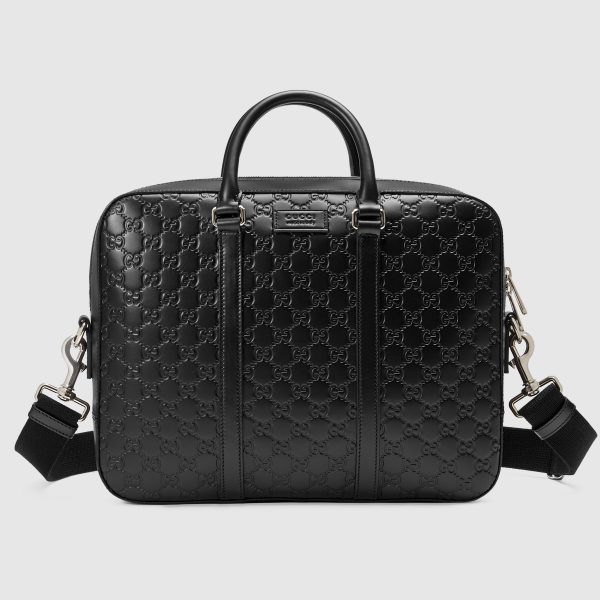 Signature leather briefcase