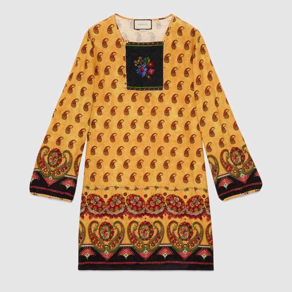 Paisley print cotton tunic shirt