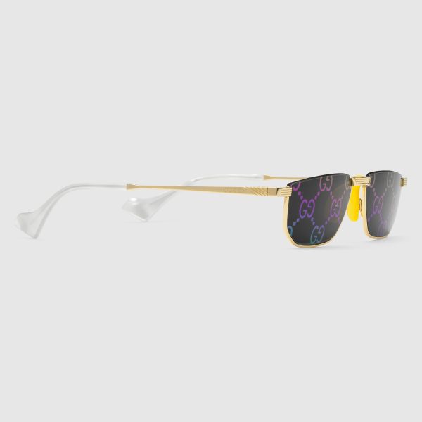 Rectangular metal sunglasses - Image 2