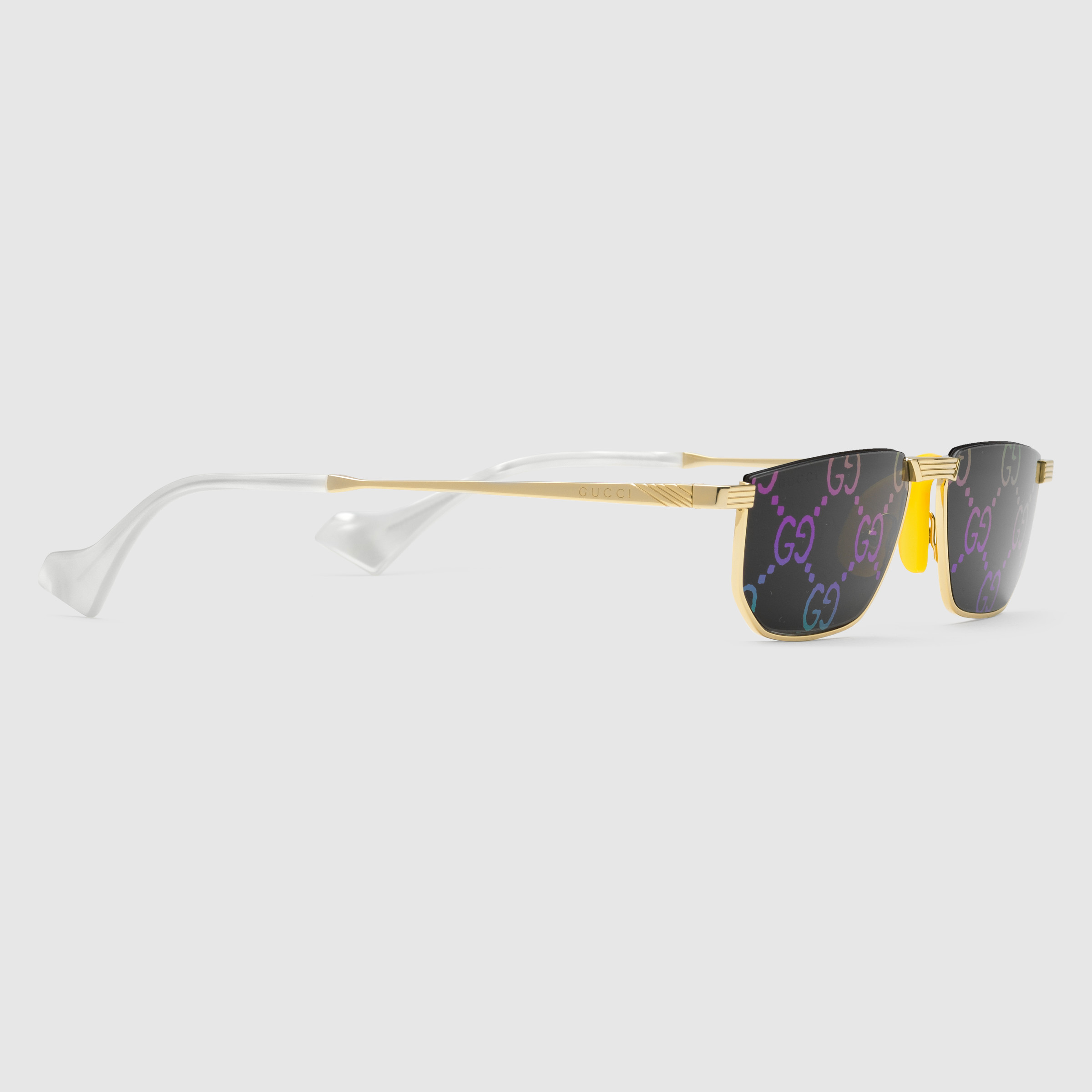 Rectangular metal sunglasses - Image 2