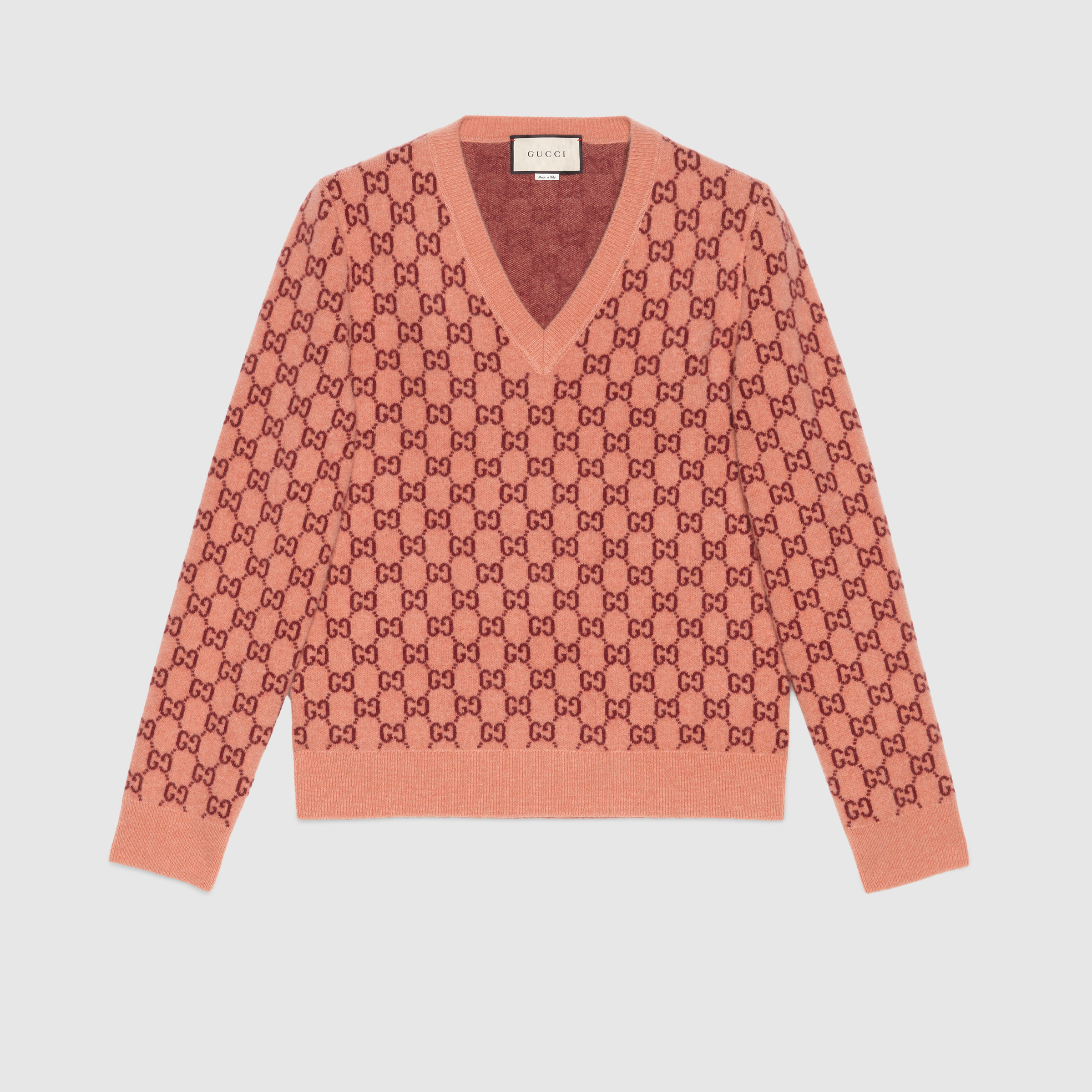 GG wool V-neck sweater