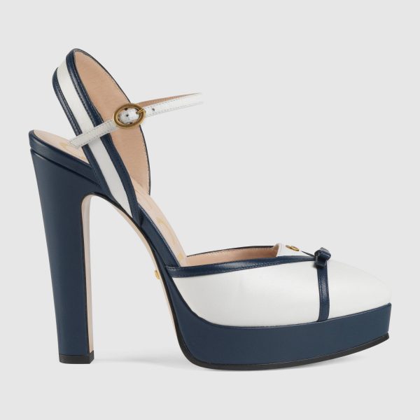 Leather platform sandal